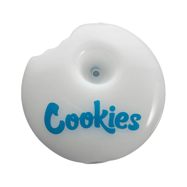 Cookies Authentic Glass Bite Hand Pipe / White